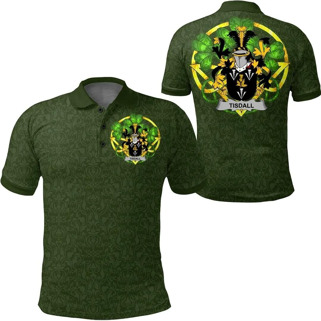 Tisdall or Tisdale Ireland Polo Shirt - Celtic Shamrock - Irish Family Crest A7 Tisdall or Tisdale Ireland Polo Shirt - Celtic Shamrock - Irish Family Crest A7