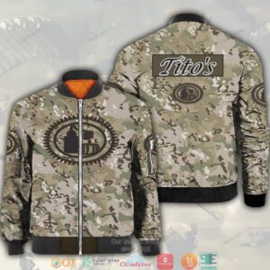Titos Handmade Vodka Camouflage Bomber Jacket