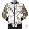 Tmarc Tee Mens Bomber Jacket - Reel Tree Snow Camo Bomber Jacket