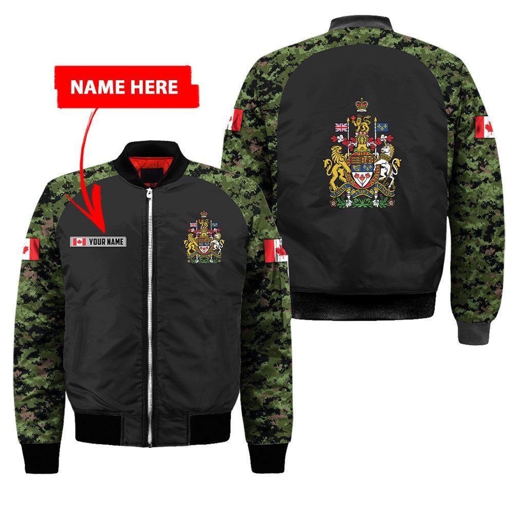 Tmarc Tee Personalized Name Canada Coat of Arms D All Bomber Jacket Tmarc Tee Personalized Name Canada Coat of Arms D All Bomber Jacket