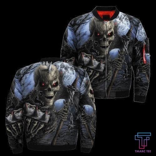 Tmarc Tee SKULL BOMBER JACKET PL263 Bomber Jacket Tmarc Tee SKULL BOMBER JACKET PL263 Bomber Jacket