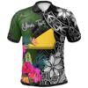 Tokelau Custom Personalised Polo Shirt - Turtle Plumeria Banana Leaf - BN11