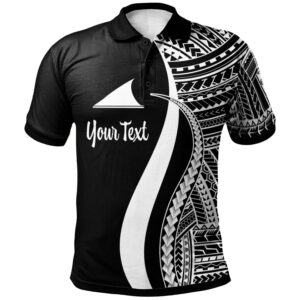 Tokelau Custom Personalised Polo Shirt White - Polynesian Tentacle Tribal Pattern - BN11