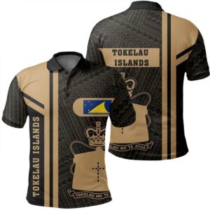 Tokelau Islands Gold Polo Shirt- Boba Style - AH - J14