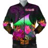 Tokelau Personalised Men's Bomber Jacket - Summer Hibiscus - BN15 Bomber Jacket