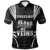 Tokelau Polo Shirt - Blood Runs Through My Veins Style Black - BN39