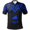 Tokelau Polo Shirt - Polynesian Armor Style Blue - BN39