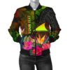 Tokelau Polynesian Personalised Women's Bomber Jacket - Hibiscus and Banana Leaves - BN15 Bomber Jacket