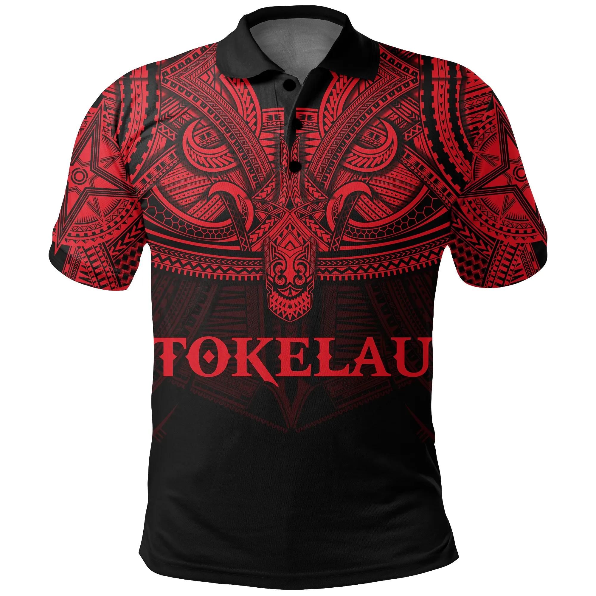 Tokelau (Red) Polo Shirt Polynesian A15 Tokelau (Red) Polo Shirt Polynesian A15