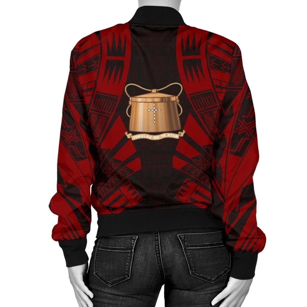 Tokelau-Women-Bomber-Jacket-Polynesian-Tattoo-Red-BN0110-Bomber-Jacket-1