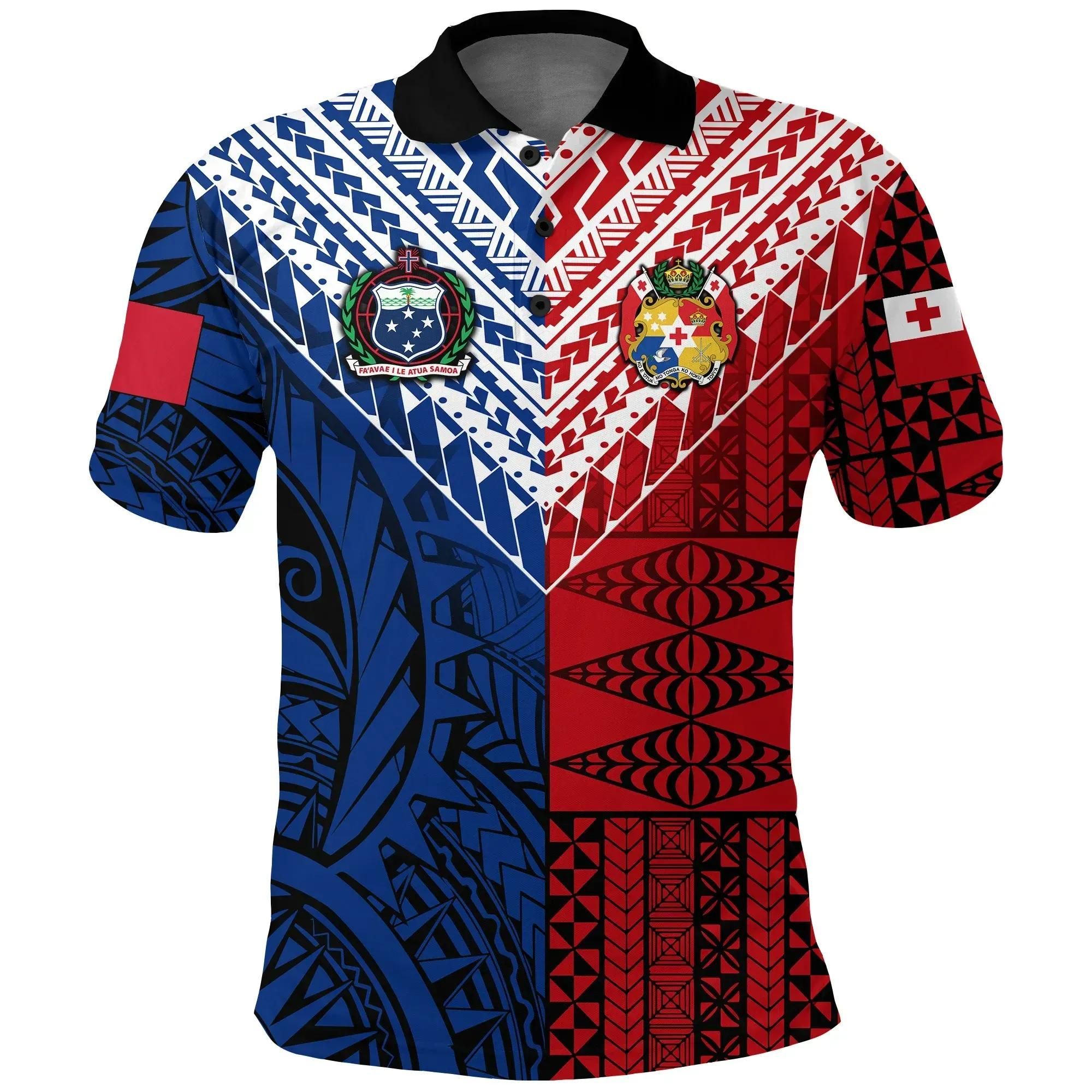 Tokouso Polo Shirt Tonga Samoa Together K4 Tokouso Polo Shirt Tonga Samoa Together K4