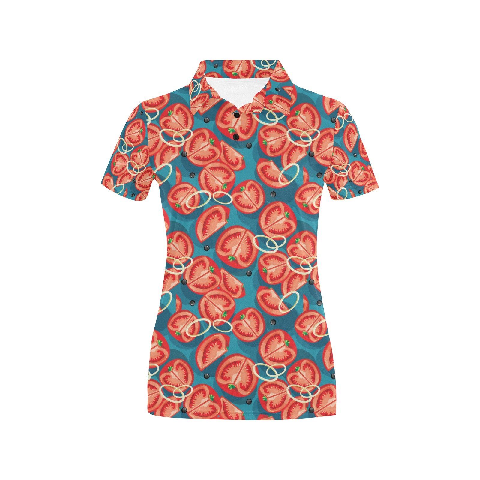 Tomato Print Design Lks301 Women'S Polo Shirt Tomato Print Design Lks301 Women'S Polo Shirt