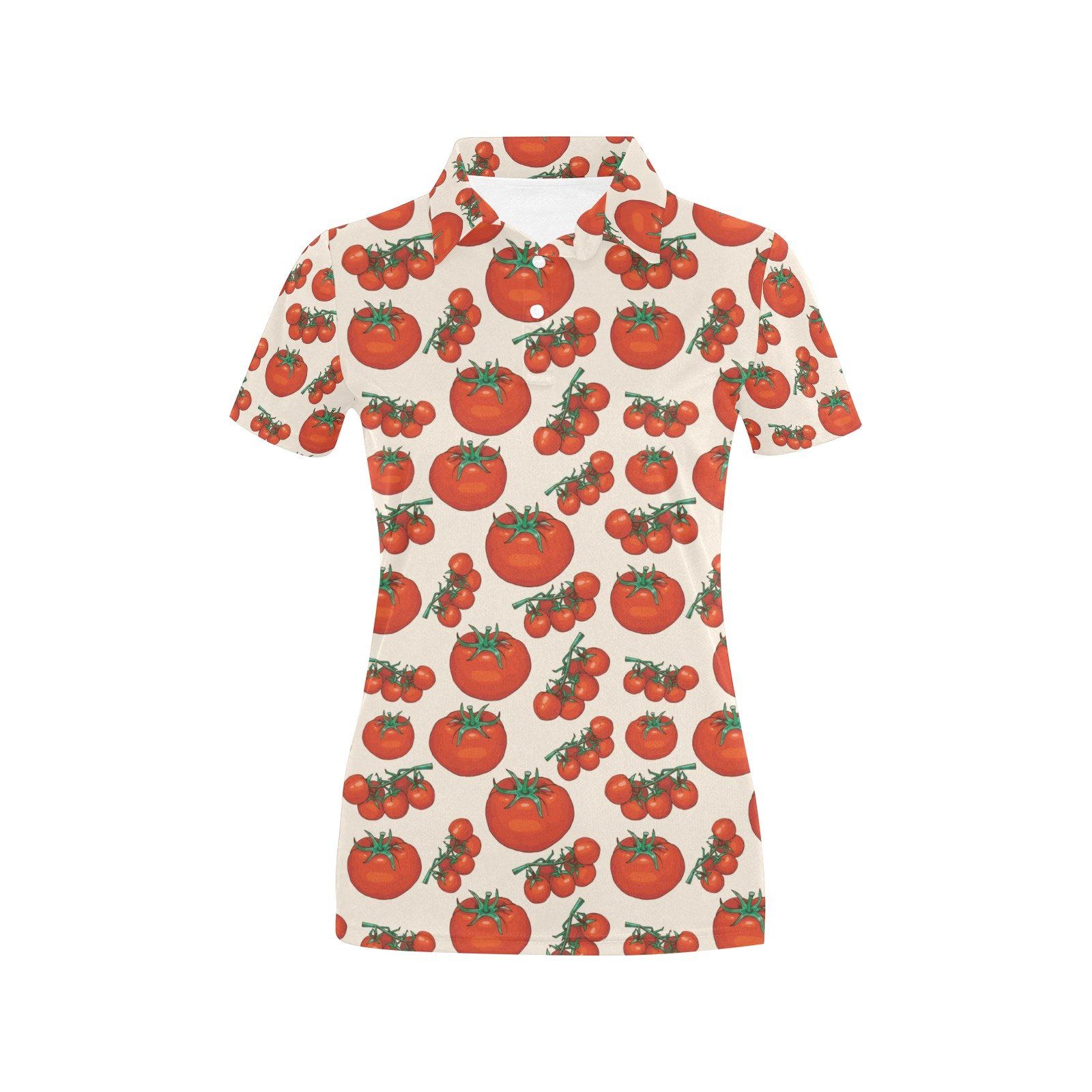Tomato Print Design Lks302 Women'S Polo Shirt Tomato Print Design Lks302 Women'S Polo Shirt