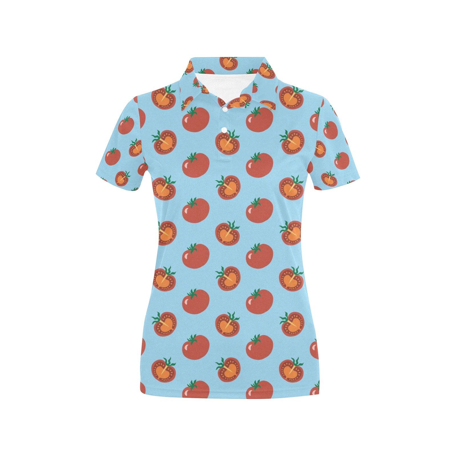 Tomato Print Design Lks304 Women'S Polo Shirt Tomato Print Design Lks304 Women'S Polo Shirt