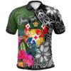 Tonga Custom Personalised Polo Shirt - Turtle Plumeria Banana Leaf - BN11