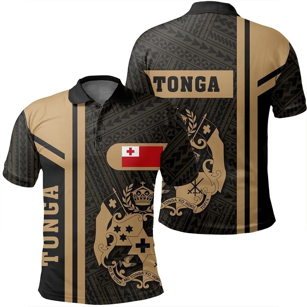 Tonga Gold Polo Shirt- Boba Style - AH - J14 Tonga Gold Polo Shirt- Boba Style - AH - J14