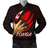 Tonga Men's Bomber Jacket - Tonga In Me (Red) - BN25 Bomber Jacket