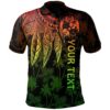 Tonga Personalised Polo Shirt - Polynesian Wings (Reggae) - BN15