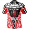Tonga Polo Shirt - It's In My DNA White Red Color - BN20
