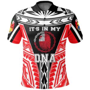 Tonga Polo Shirt - It's In My DNA White Red Color - BN20