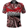 Tonga Polo Shirt Polynesian Tattoo Tongan Tapa K4