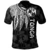 Tonga Polo Shirt - Polynesian Wings (White) - BN15