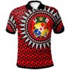 Tonga Polo Shirt - Tonga Manulua Pattern Red Black Color - BN20