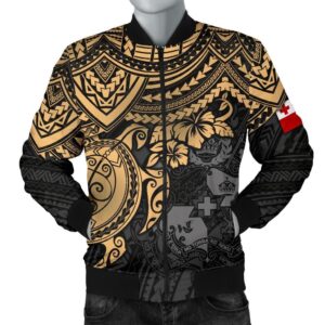 Tonga Polynesian Bomber Jacket (Men) - Golden Turtle - BN15 Bomber Jacket