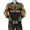 Tonga Polynesian Chief Women'S Bomber Jacket - Gold Version - Bn10 Bomber Jacket