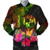 Tonga Polynesian Men's Bomber Jacket - Hibiscus and Banana Leaves - BN15 Bomber Jacket