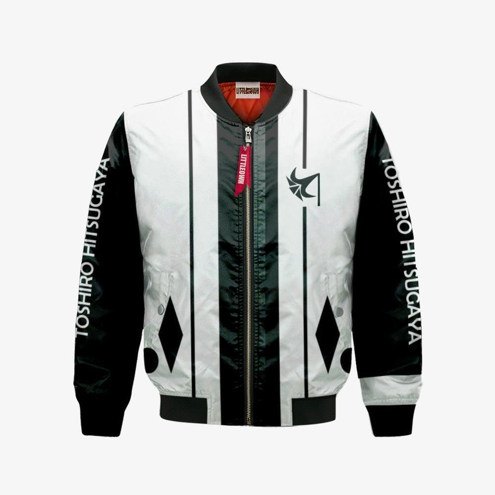 Toshiro Hitsugaya Tenth Division Bomber Jacket Custom Bleach Cosplay Costumes Bomber Jacket Toshiro Hitsugaya Tenth Division Bomber Jacket Custom Bleach Cosplay Costumes Bomber Jacket