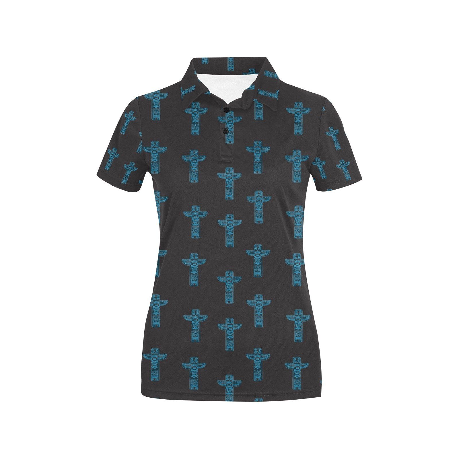 Totem Print Design Lks304 Women'S Polo Shirt Totem Print Design Lks304 Women'S Polo Shirt