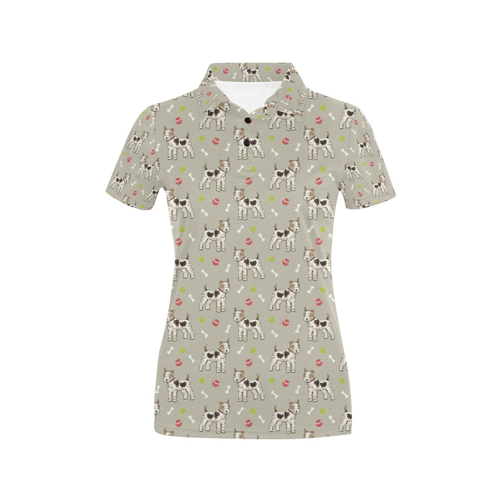 Toy Fox Terriers Print Design Lks301 Women'S Polo Shirt Toy Fox Terriers Print Design Lks301 Women'S Polo Shirt