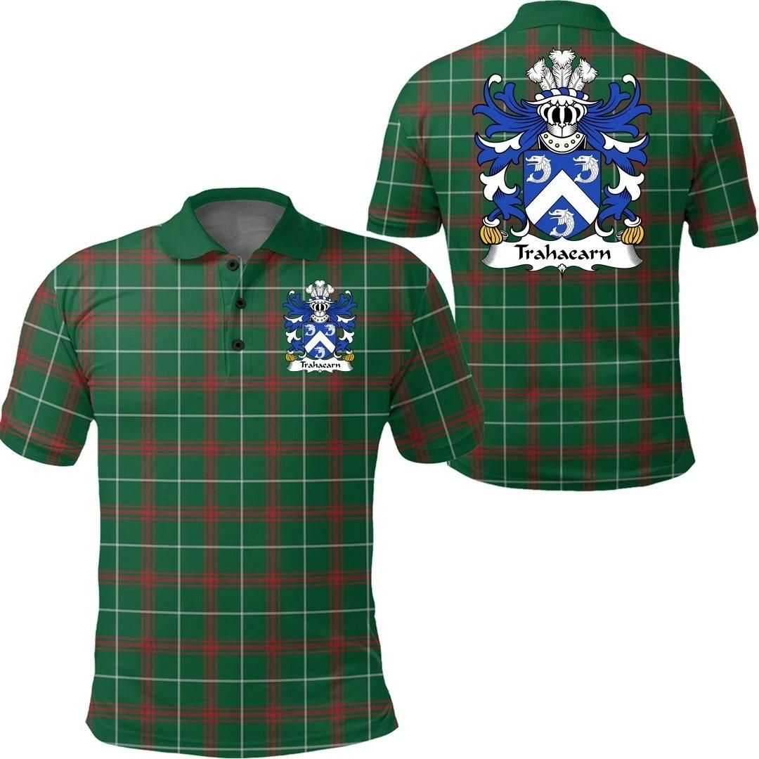 Trahaearn (GOCH OF LLYN) Wales Polo Shirt - Welsh National Tartan A7 Trahaearn (GOCH OF LLYN) Wales Polo Shirt - Welsh National Tartan A7