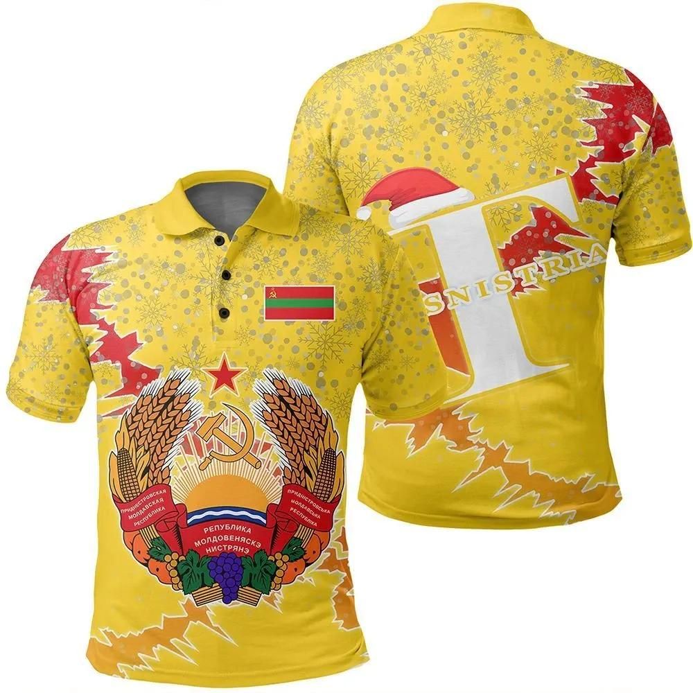 Transnistria Christmas Coat Of Arms Polo Shirt X Style J78 Transnistria Christmas Coat Of Arms Polo Shirt X Style J78