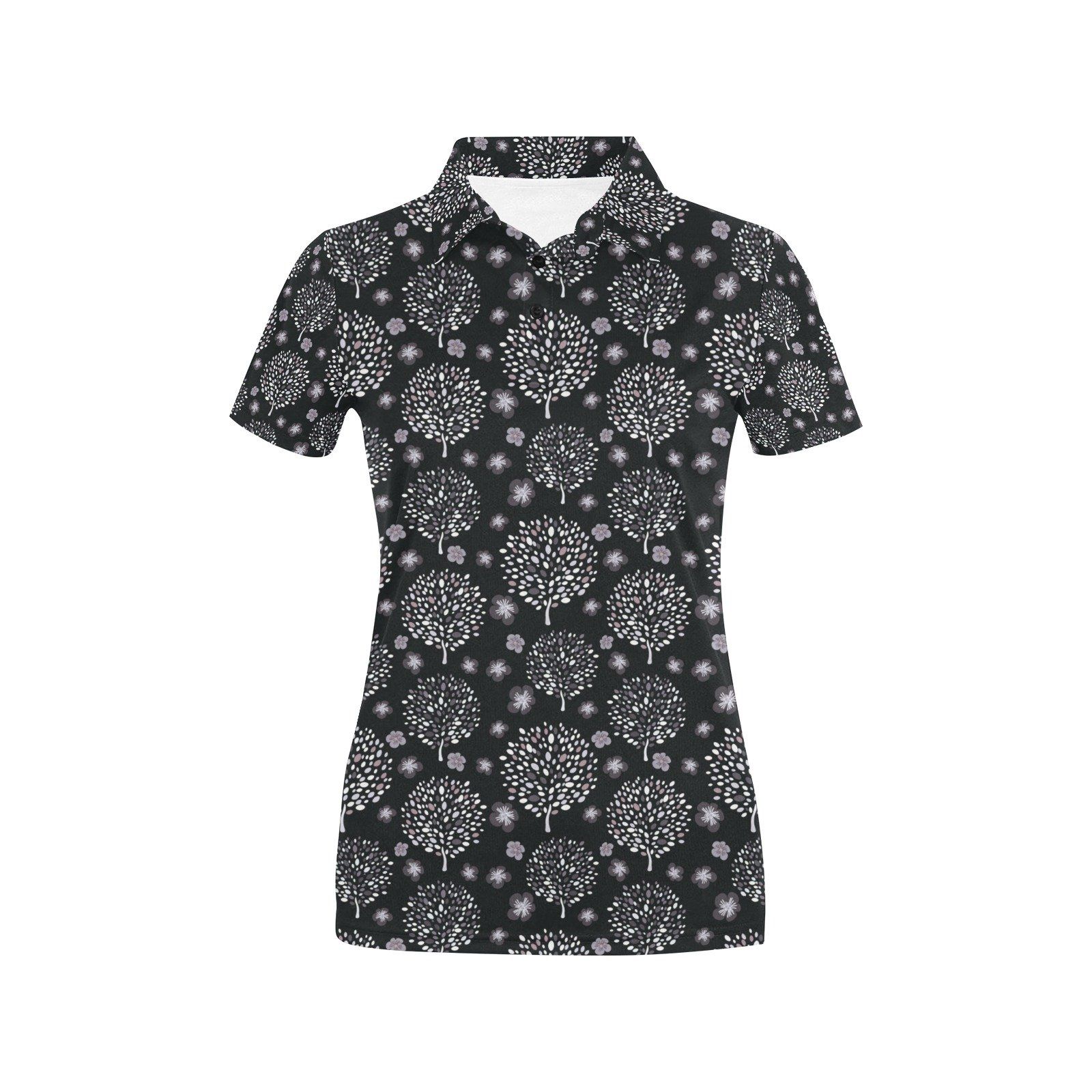 Tree Of Life Print Design Lks304 Women'S Polo Shirt Tree Of Life Print Design Lks304 Women'S Polo Shirt