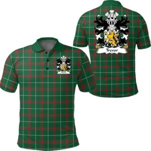 Trevor (or TUDOR TREFOR) Wales Polo Shirt - Welsh National Tartan A7