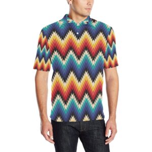 Tribal Aztec Men Polo Shirt
