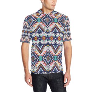 Tribal Aztec Native American Men Polo Shirt