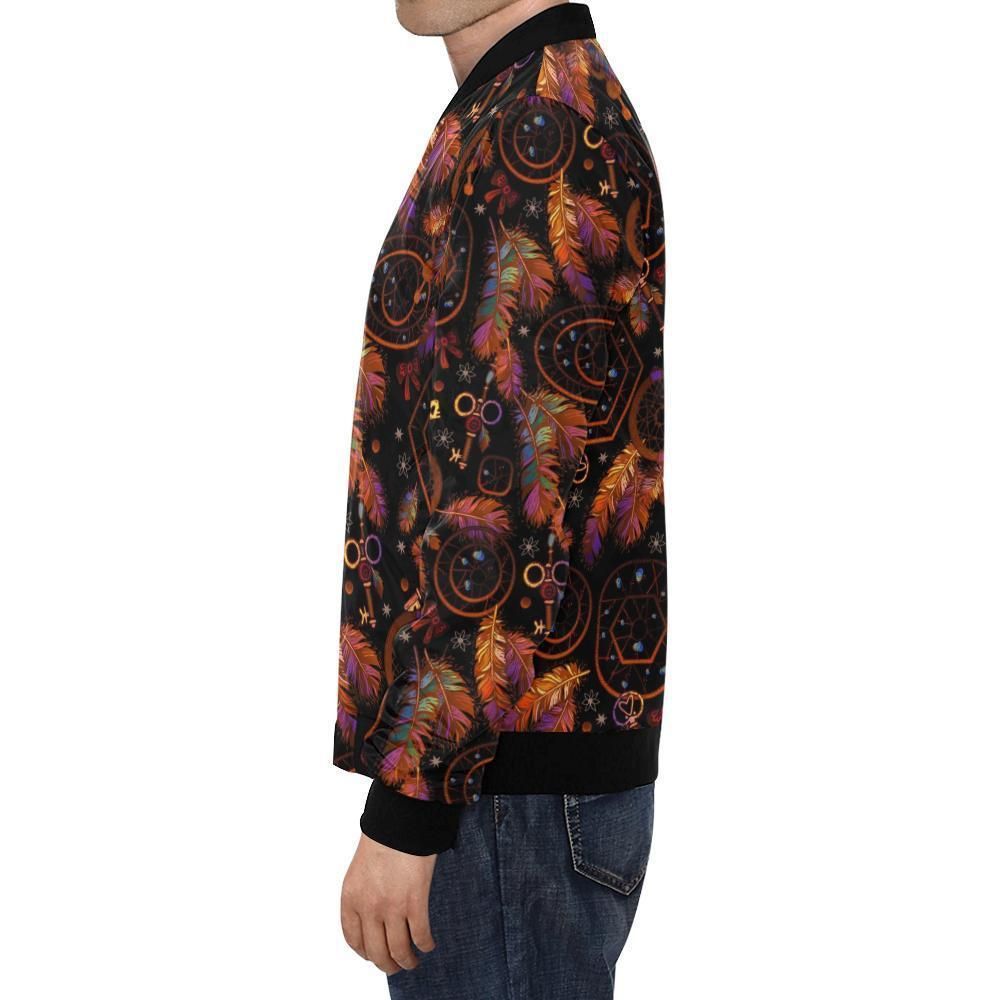 Tribal-Dream-Catcher-Feather-Pattern-Print-Mens-Bomber-Jacket-1