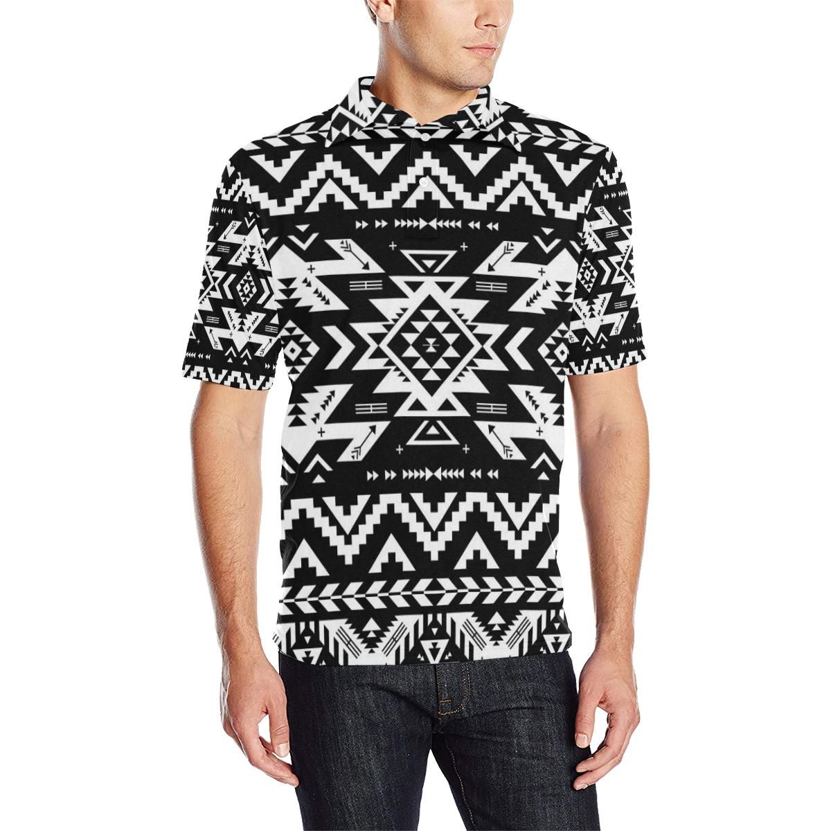 Tribal Indians Native Aztec Men Polo Shirt Tribal Indians Native Aztec Men Polo Shirt