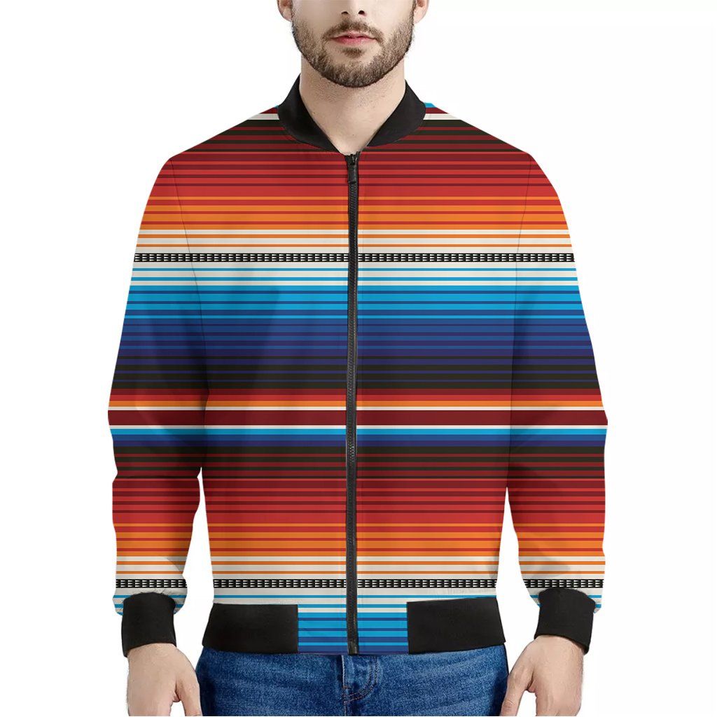 Tribal Mexican Blanket Pattern Print Men's Bomber Jacket Tribal Mexican Blanket Pattern Print Men's Bomber Jacket