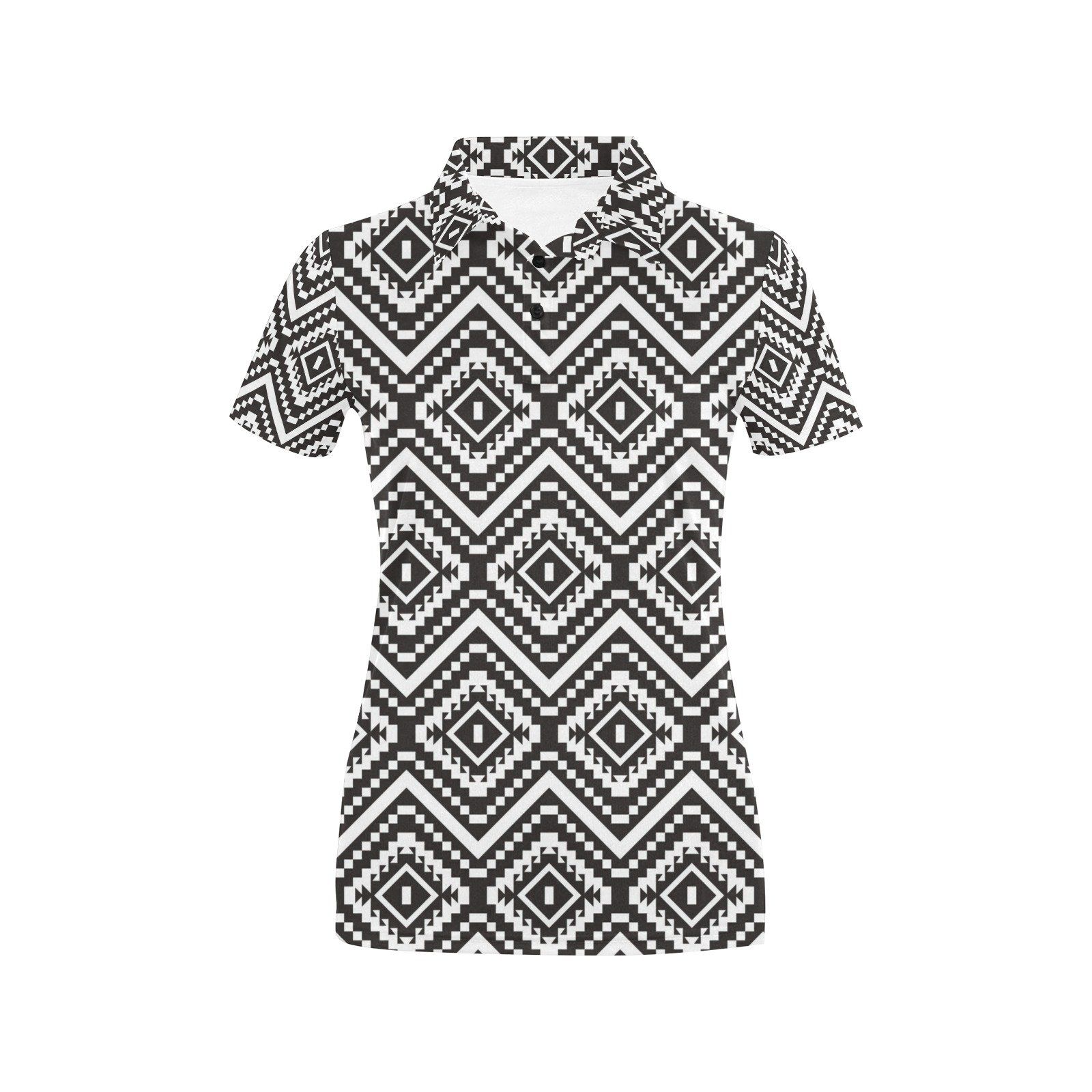 Tribal Pattern Print Design Lks303 Women'S Polo Shirt Tribal Pattern Print Design Lks303 Women'S Polo Shirt
