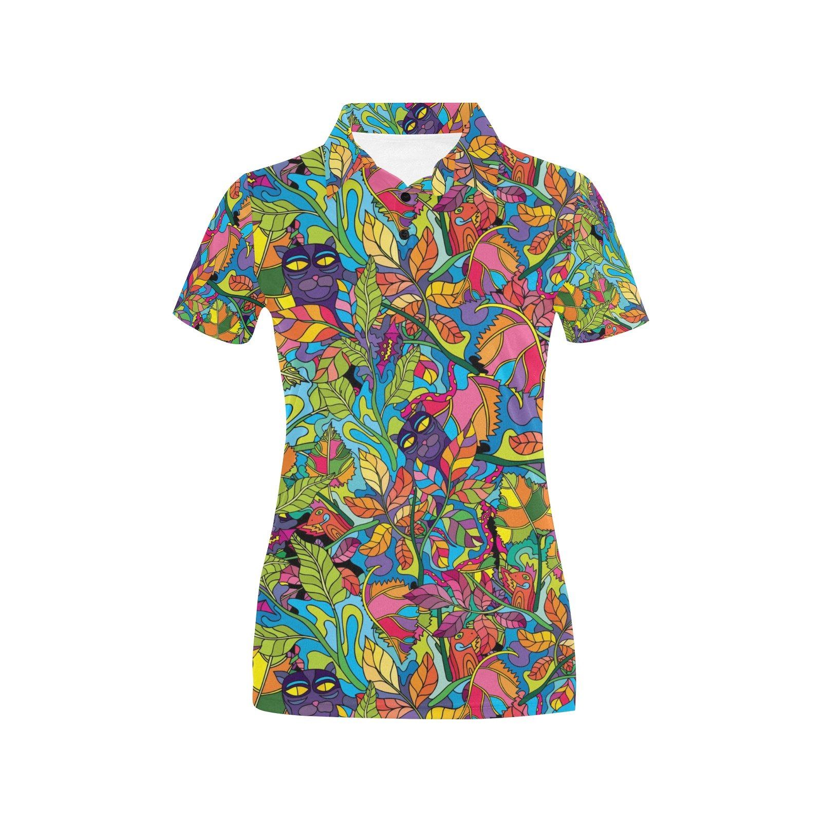 Trippy Print Design Lks301 Women'S Polo Shirt Trippy Print Design Lks301 Women'S Polo Shirt
