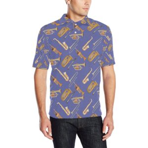 Trombone Pattern Print Design 02 Men Polo Shirt