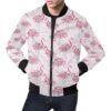 Tropical Flamingo Hawaiian Floral Pattern Print Mens Bomber Jacket