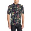 Tropical Flower Pattern Men Polo Shirt