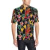 Tropical Flower Pattern Print Design Tf015 Men Polo Shirt
