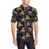 Tropical Flower Pattern Print Design Tf017 Men Polo Shirt
