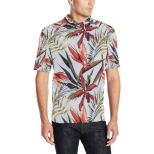 Tropical Flower Pattern Print Design Tf021 Men Polo Shirt